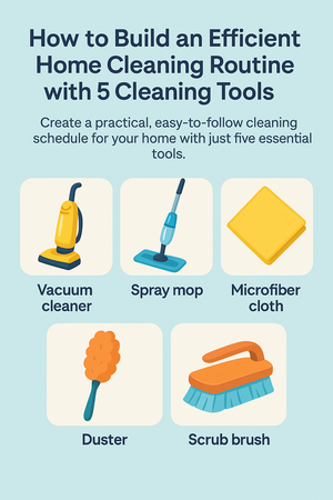 How to Build an Efficient Home Cleaning Routine with 5 Cleaning Tools