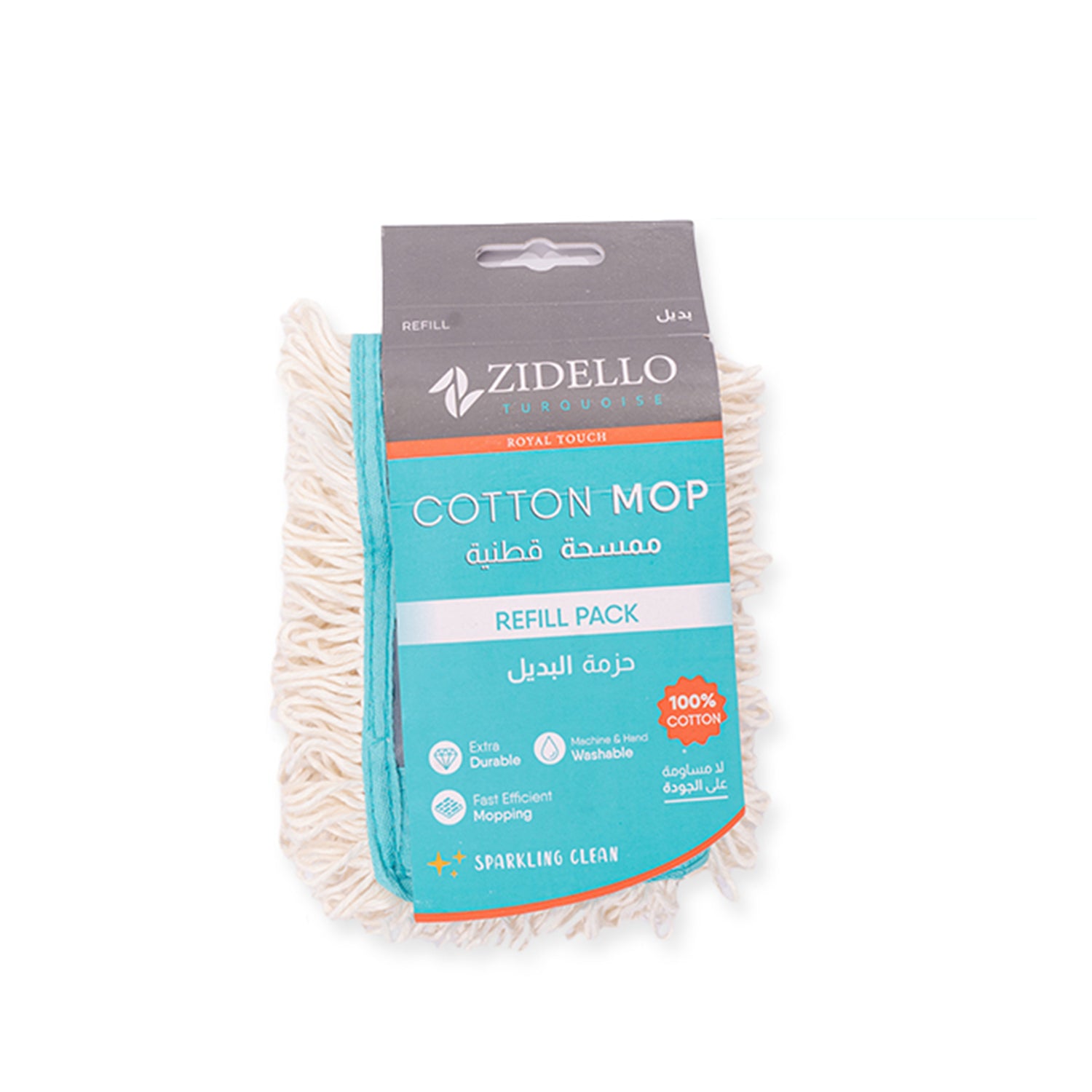 Zidello cotton loop-end mop with superior absorbency, user-friendly design for comfort, and affordability for efficient cleaning
