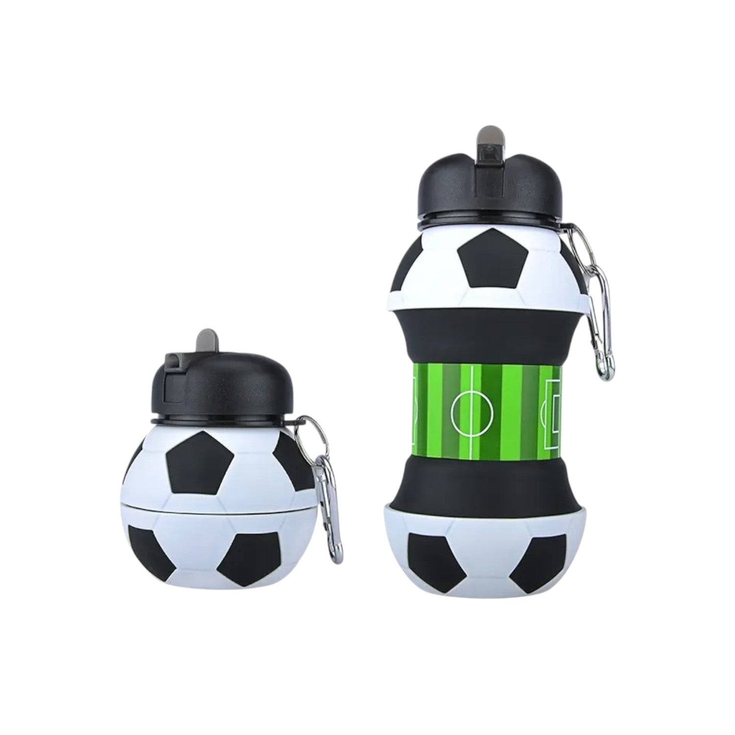 Collapsible Kid's Water Bottle with Basketball Design – Leak-Proof, BPA-Free, Food Grade Silicone