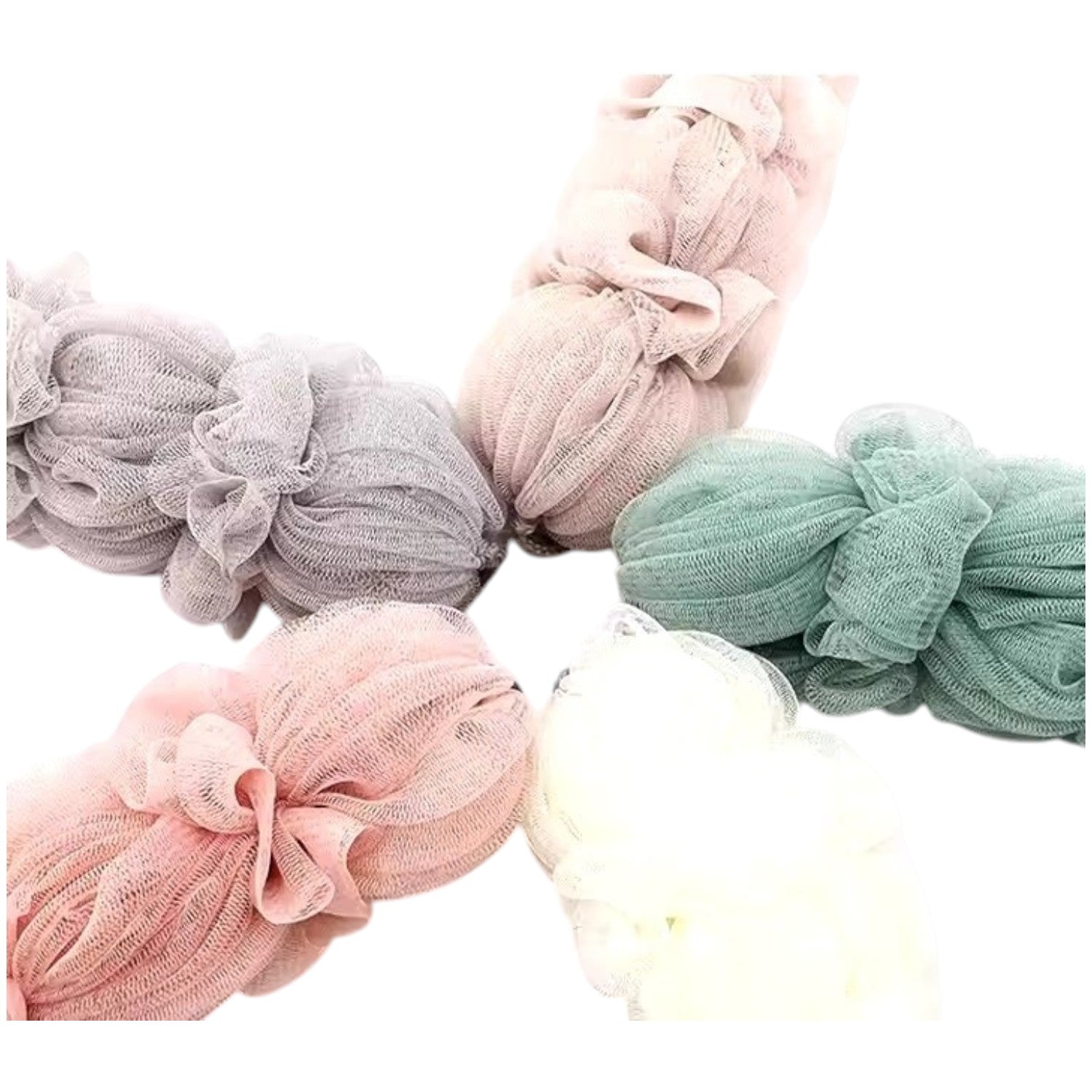 Premium Exfoliating Loofah Sponge – Long Handle Shower Pouf for Body & Back Scrubbing