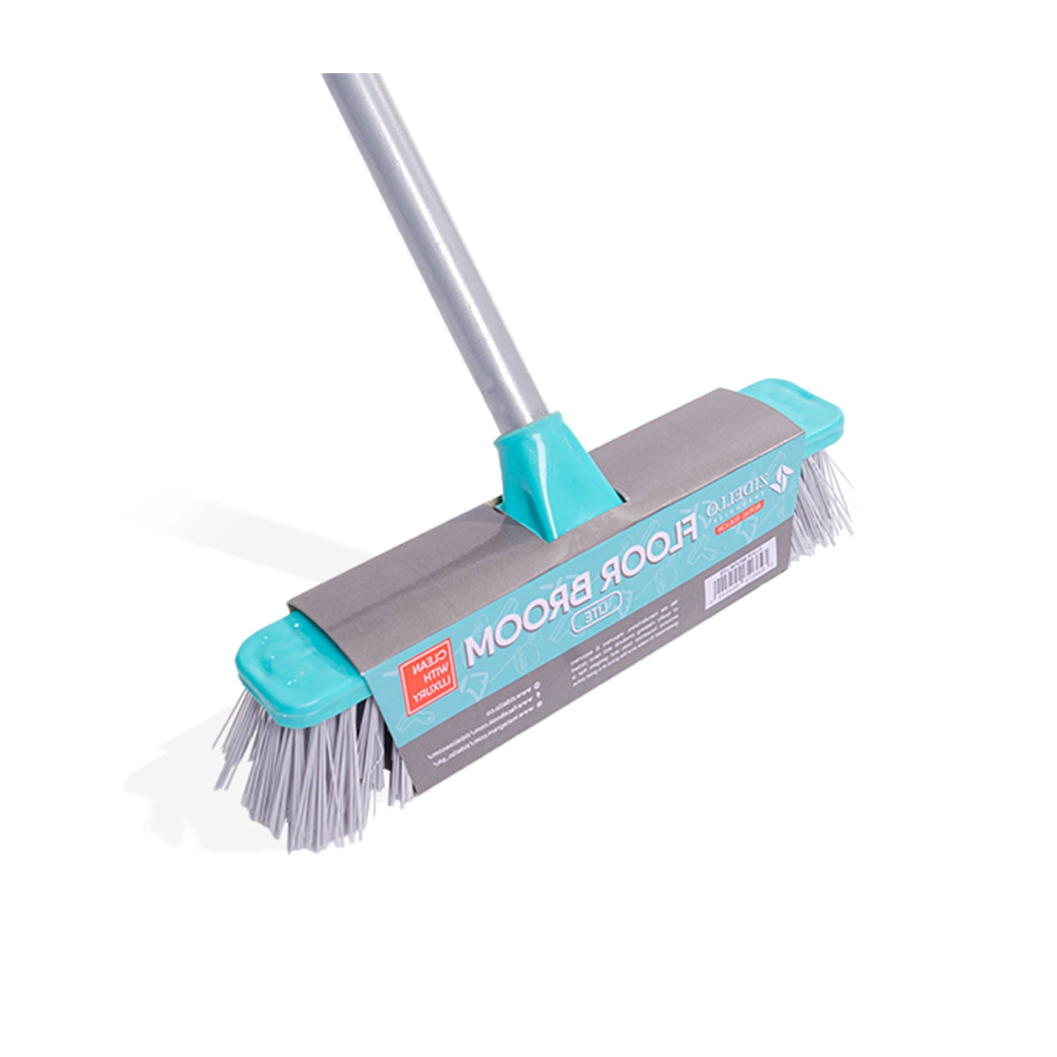 Zidello floor broom (lite) with durable bristles and long metal rod for superior, gentle cleaning; affordable and long-lasting