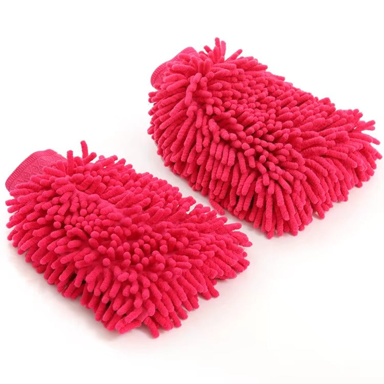 Microfiber Double-Sided Cleaning Gloves - Ideal for House and Car Cleaning