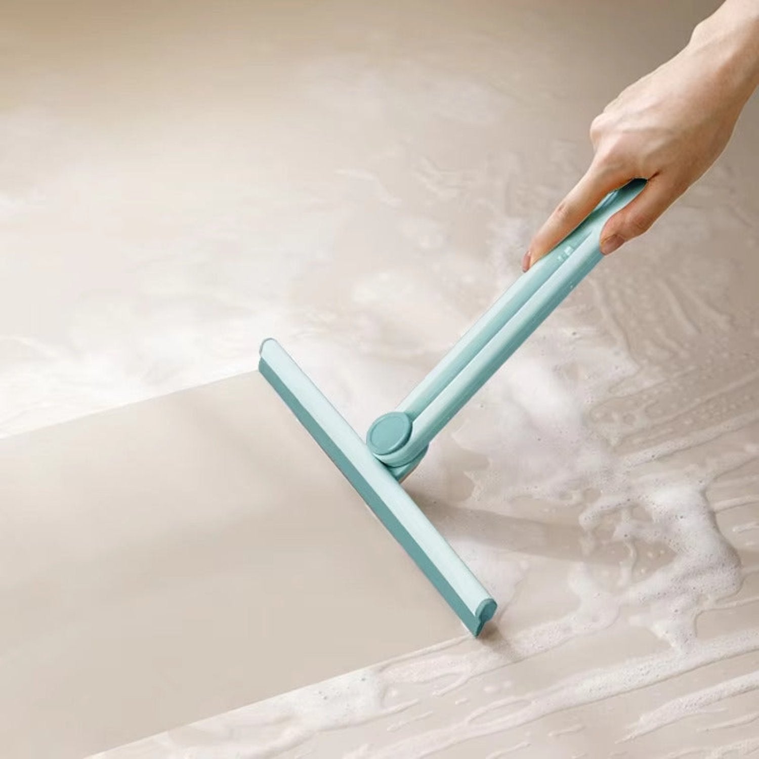 Zidello 360° Rotating Foldable Squeegee - Silicone Window and Surface Cleaner Tool for Streak-Free Cleaning on Windows, Mirrors, and Tiles