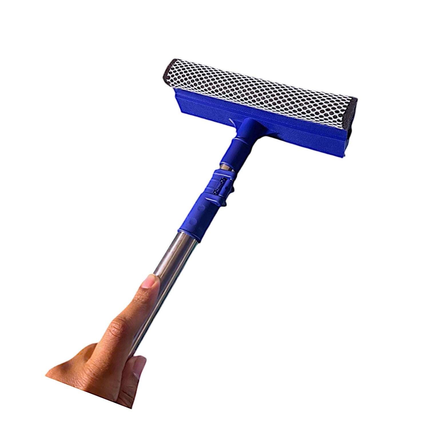 Zidello 2-in-1 window squeegee with telescopic handle, multi-function glass cleaning tool for home, office, and school use