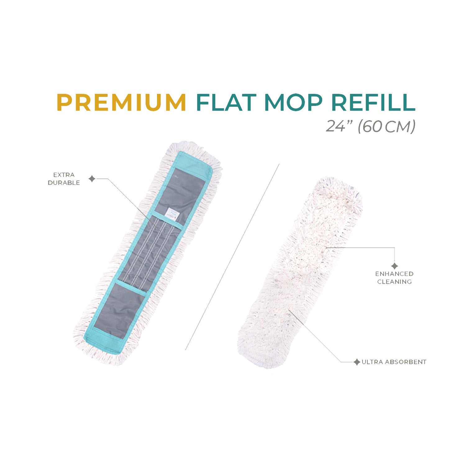 Zidello premium loop-end mop refill with superior absorbency, user-friendly design for comfort, and affordability for efficient cleaning