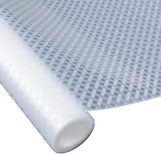 Anti-Slip Drawer and Fridge Mat - PVC Sheet Roll (45cm x 150cm) for Cabinets, Shelves, and Refrigerators