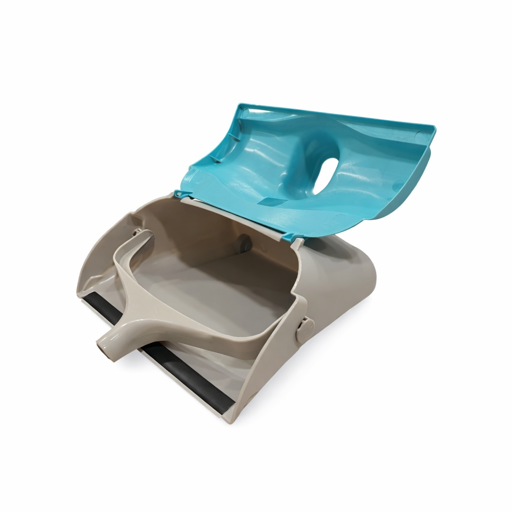 Zidello Commercial Floor Cleaning Broom with Folding Dustpan Set, Heavy Duty Stainless Steel Rod