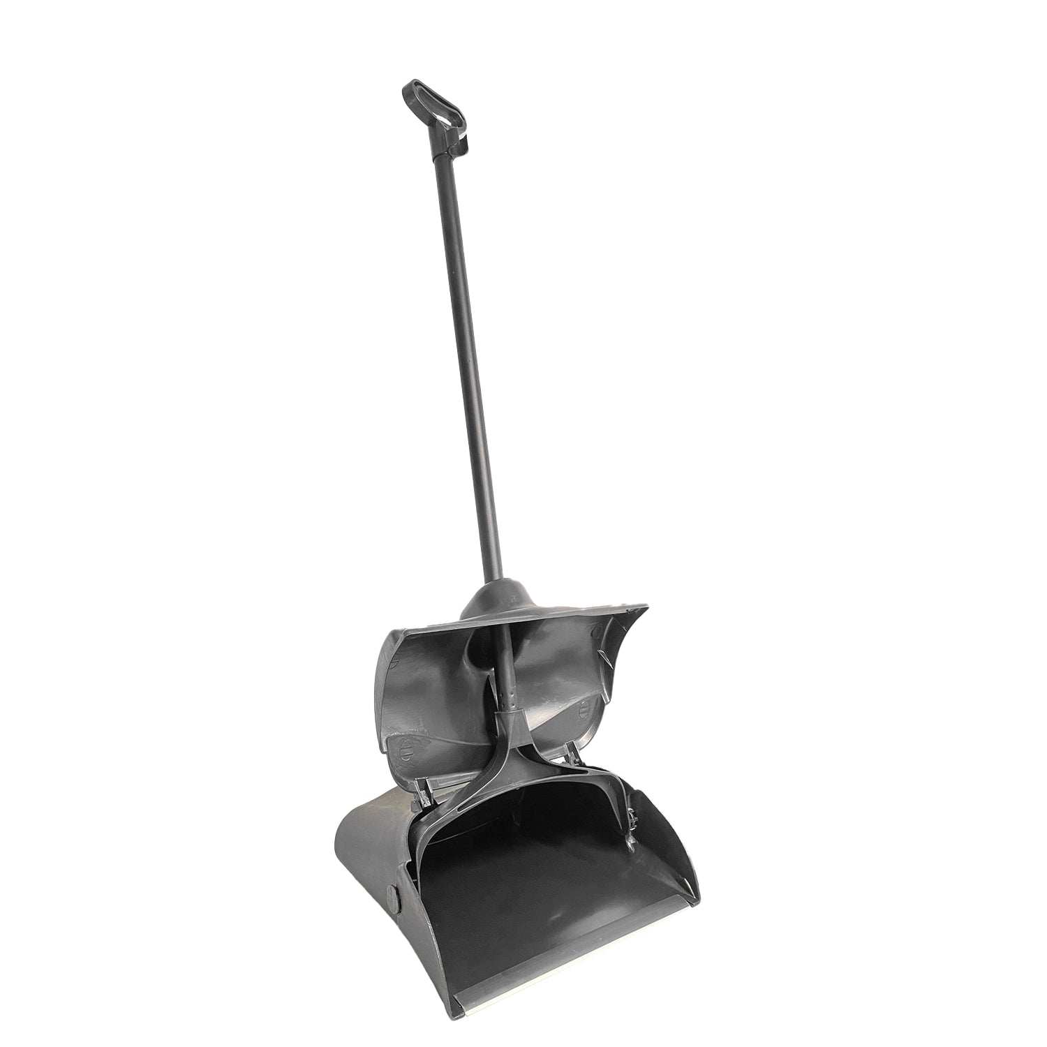 Zidello Heavy Duty Industrial Dustpan Set with Long Handle, Folding Design for Indoor and Outdoor Sweeping, Commercial-Grade Cleaning Tool