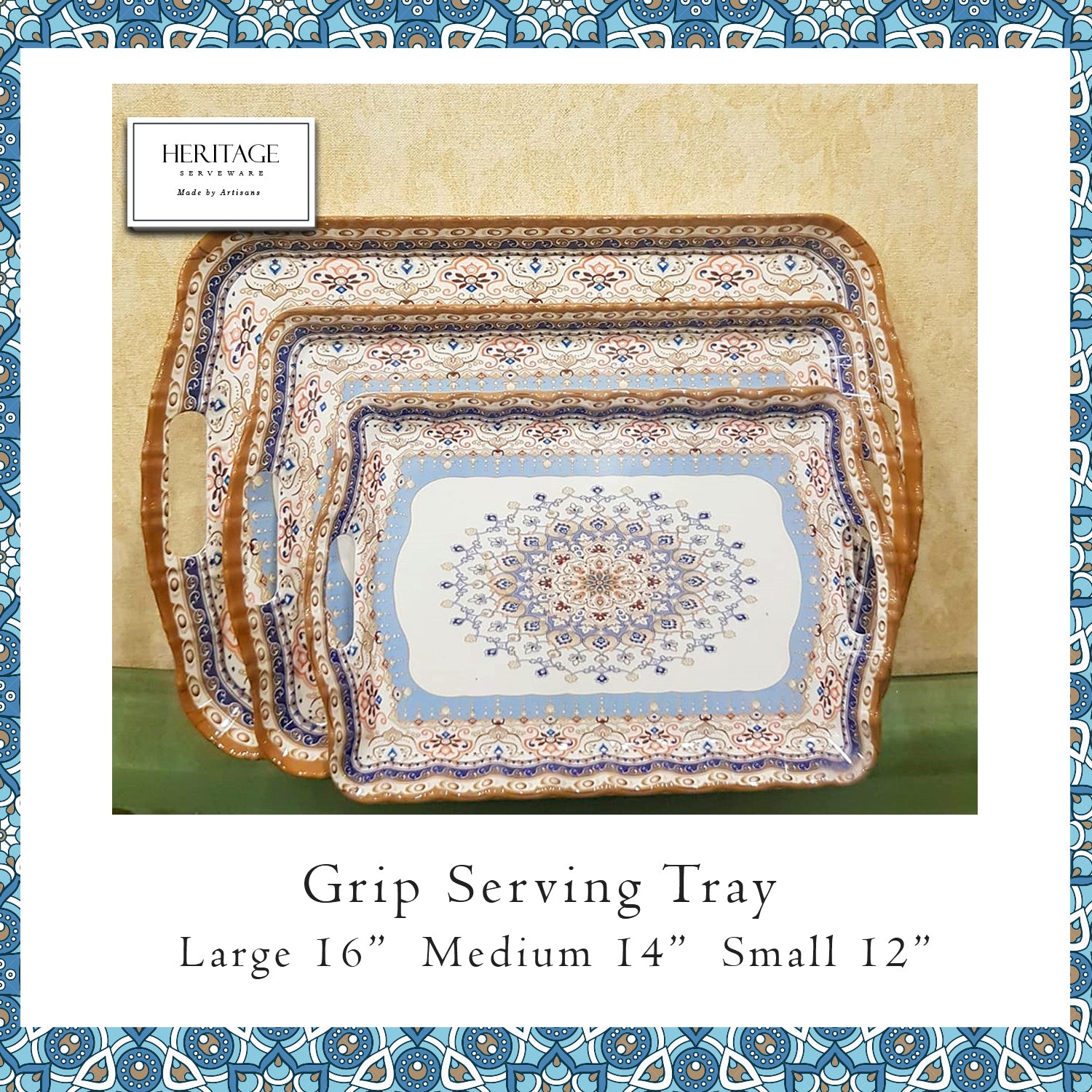 Heritage Grip Tray Set (3 pieces)