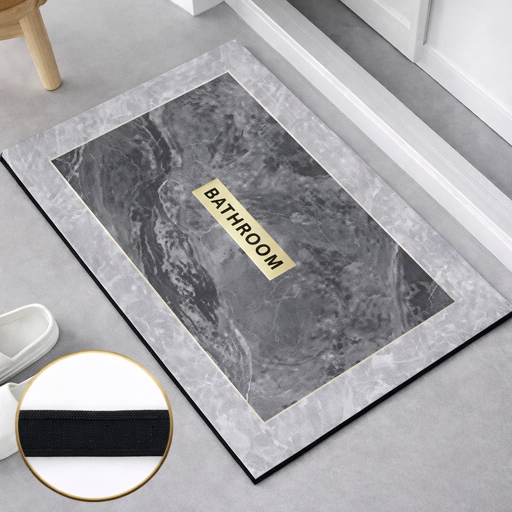Zidello Anti-Slip Water-Absorbent Floor Mat for Home, Kitchen & Bathroom