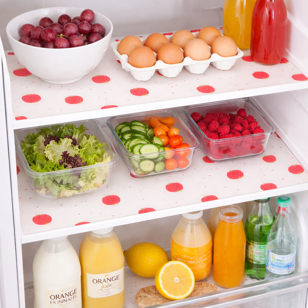 Anti-Slip Drawer and Fridge Mat - PVC Sheet Roll (45cm x 150cm) for Cabinets, Shelves, and Refrigerators