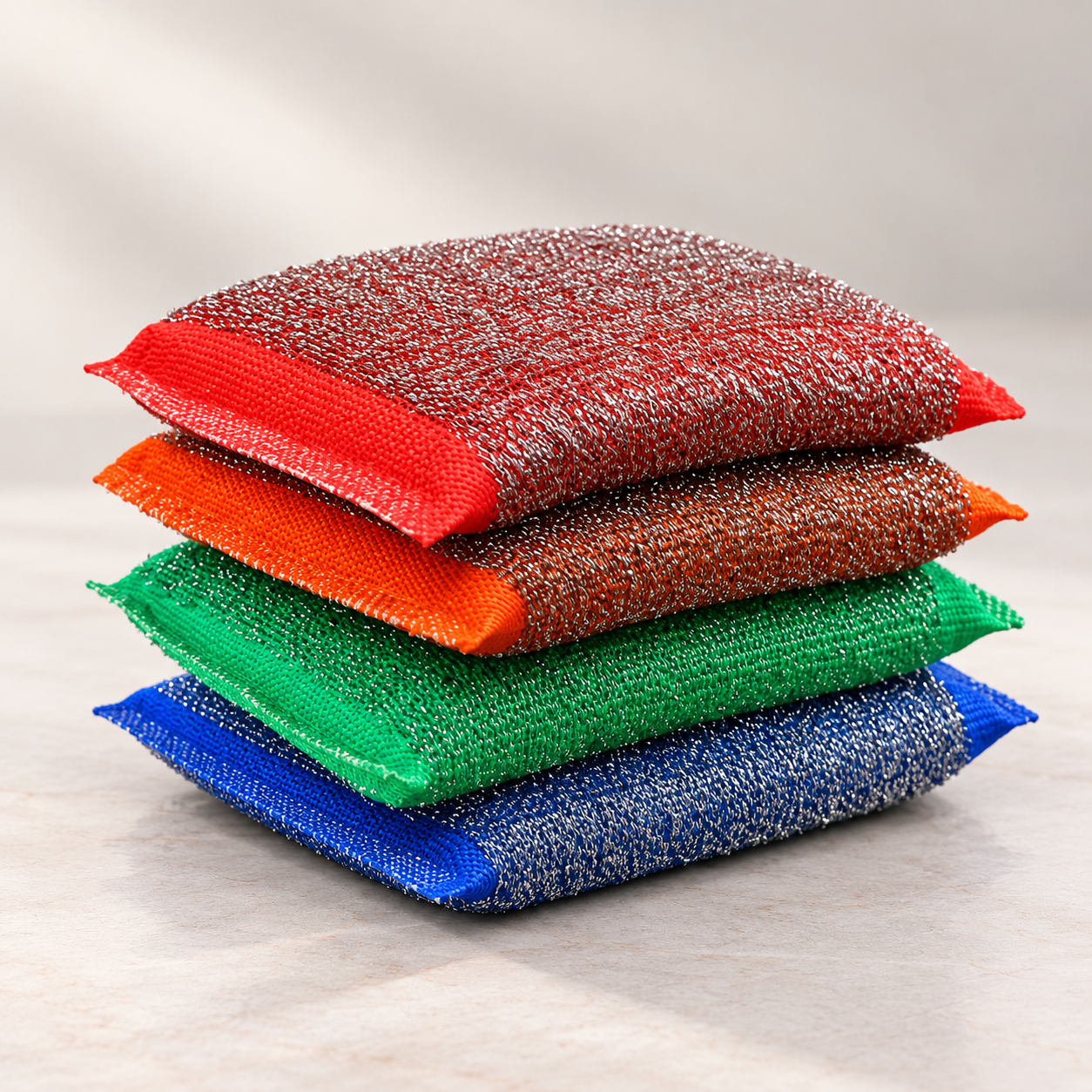 Zidello Long-Lasting Stainless Steel Cleaning Sponge - Pack of 4
