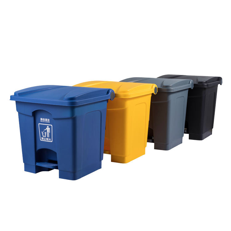 Zidello 30L Plastic Pedal Bin (42cm x 40cm x 40cm) – Durable Foot-Operated Dustbin for Home, Kitchen & Office