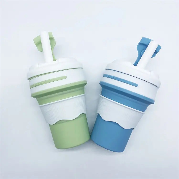 Collapsible Coffee Cup – Portable, Reusable Silicone Cup with Lid, Leakproof & BPA-Free Travel Mug