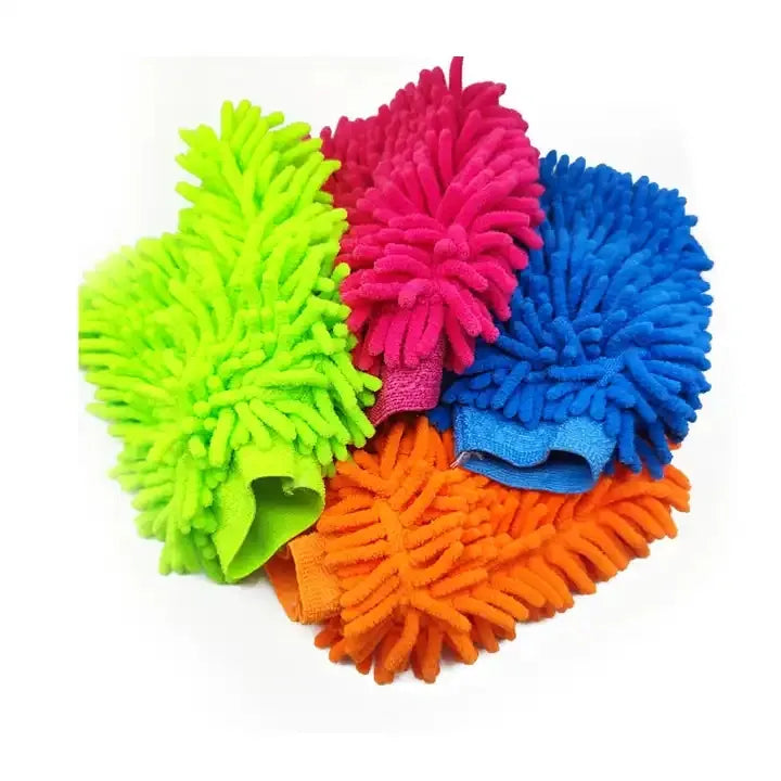 Microfiber Double-Sided Cleaning Gloves - Ideal for House and Car Cleaning