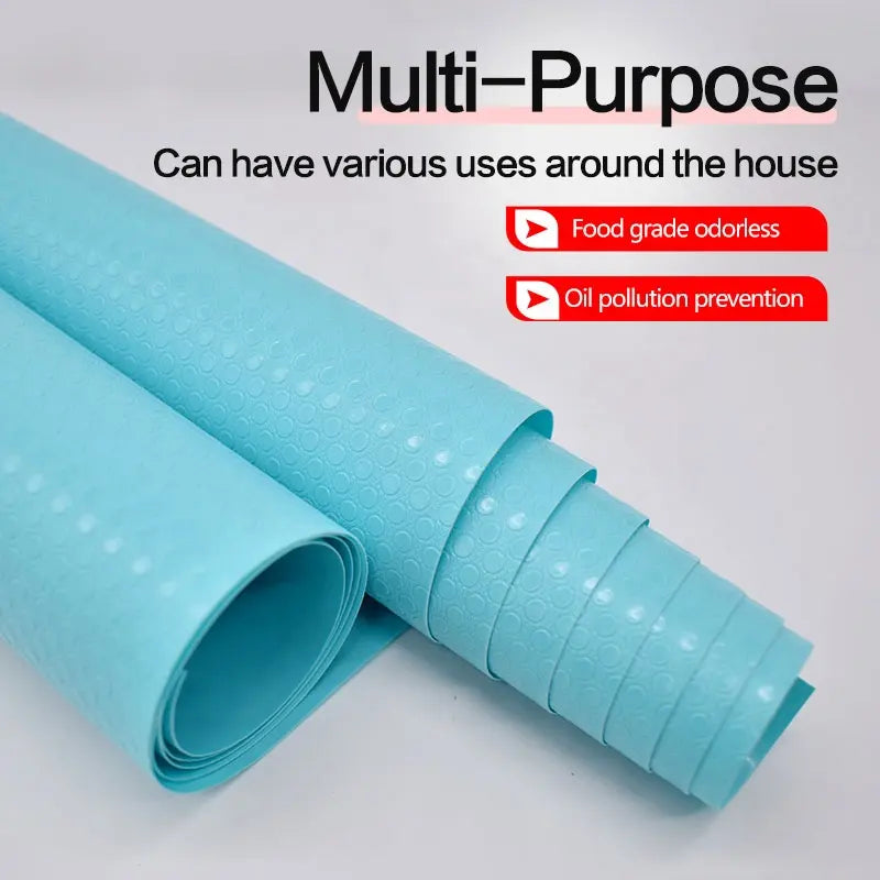 Anti-Slip Drawer and Fridge Mat - PVC Sheet Roll (45cm x 150cm) for Cabinets, Shelves, and Refrigerators