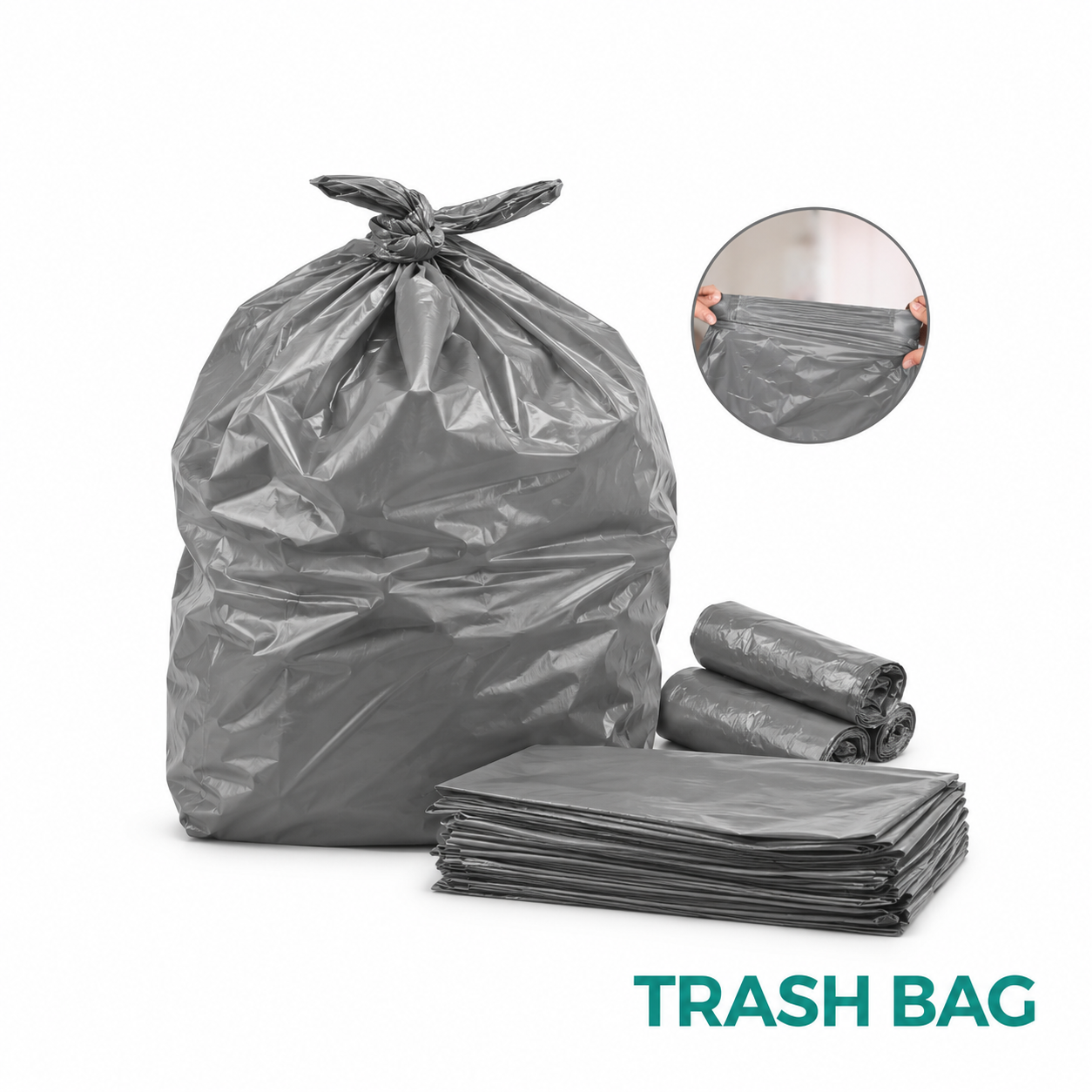 Zidello Premium Trash Bag Roll | Heavy-Duty, Tear-Resistant Garbage Bags for Daily Waste