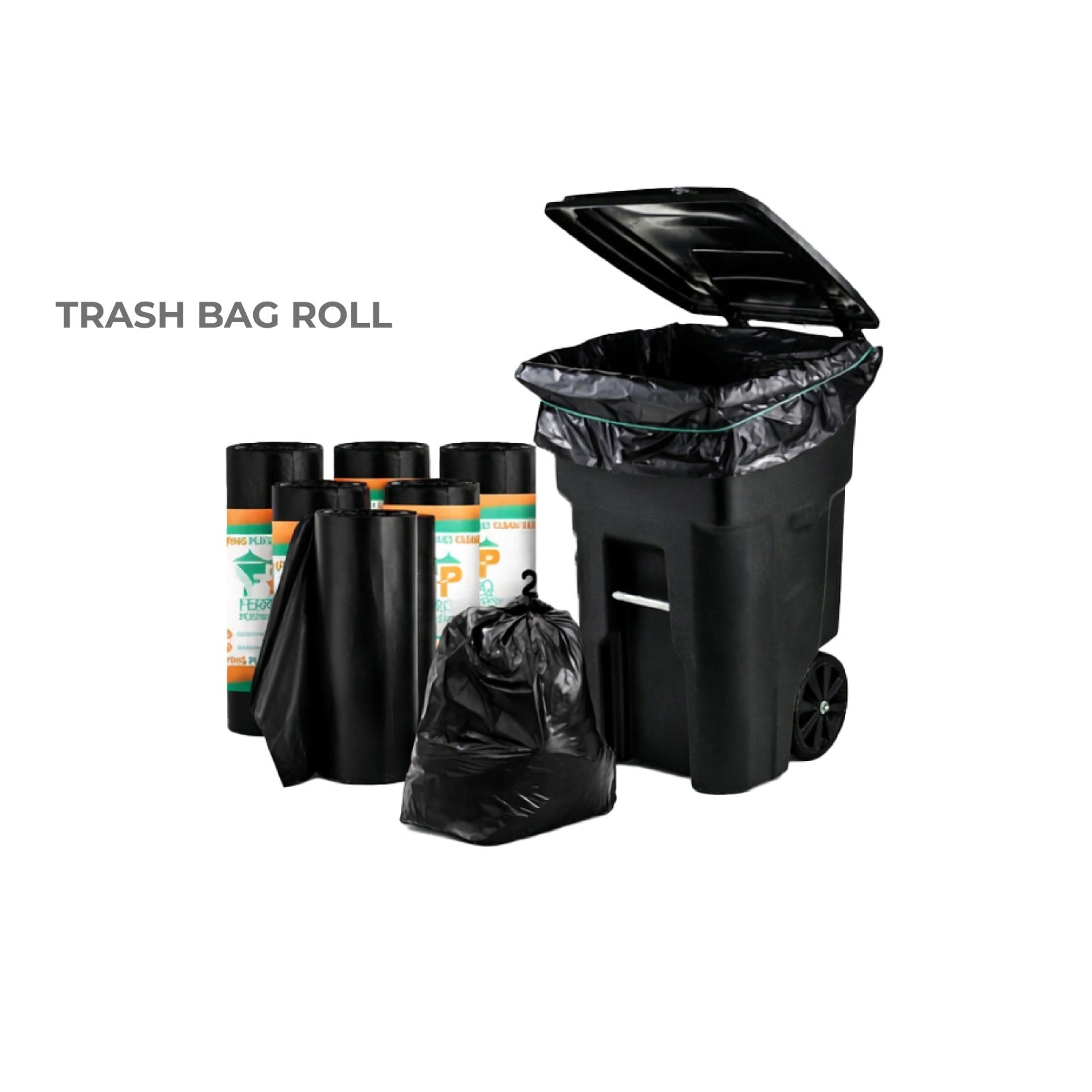 Zidello Trash Bag Roll | Heavy-Duty, Tear-Resistant Garbage Bags for Daily Waste