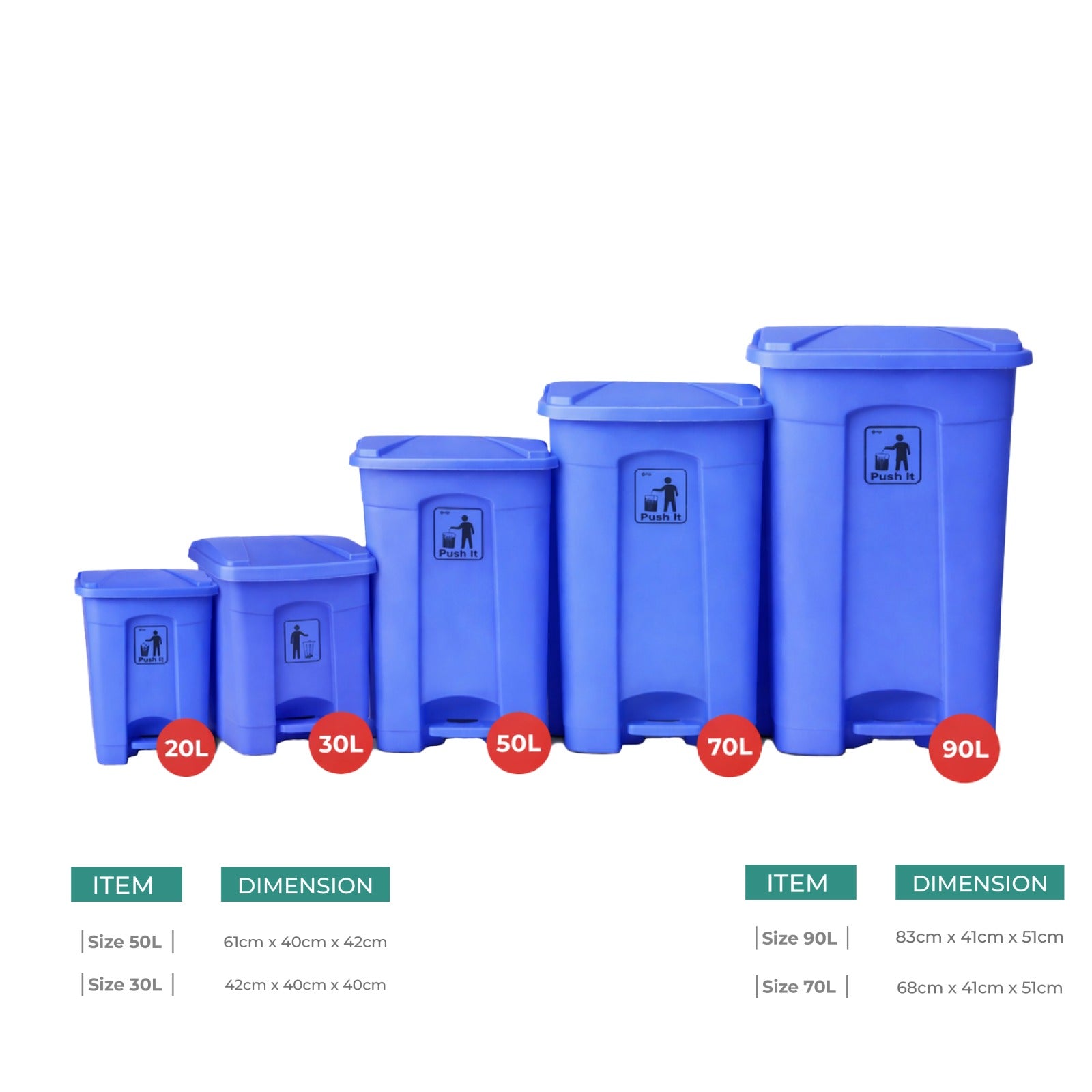 Zidello Plastic Dustbin – Durable Foot-Operated Dustbin for Home, Kitchen & Office