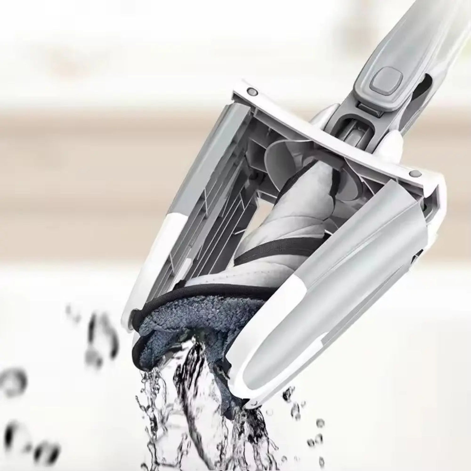 Zidello Aurora X-Shape Rotating Microfiber Floor Mop – Self-Wringing