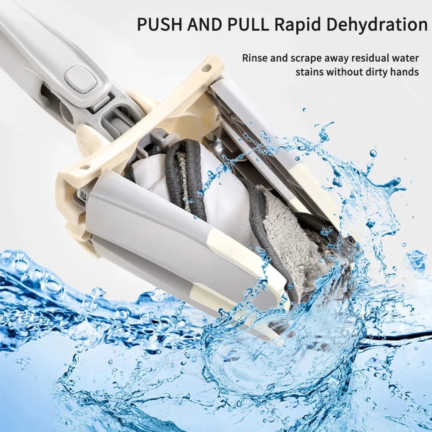 Zidello Aurora X-Shape Rotating Microfiber Floor Mop – Self-Wringing