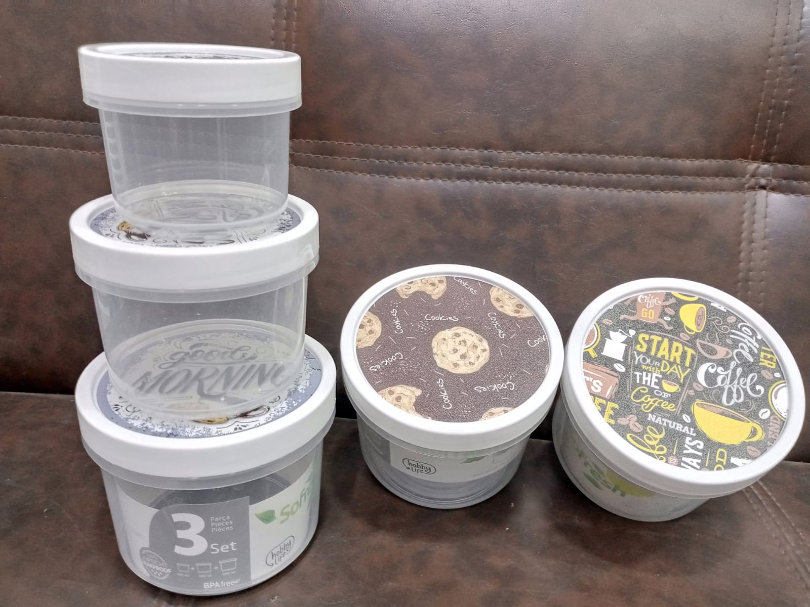 "Zidello 3-Piece Airtight Storage Jar Set – A set of three durable, leak-proof jars designed for secure storage. With airtight lids, these stylish jars keep contents fresh and organized, perfect for kitchen or pantry use."

