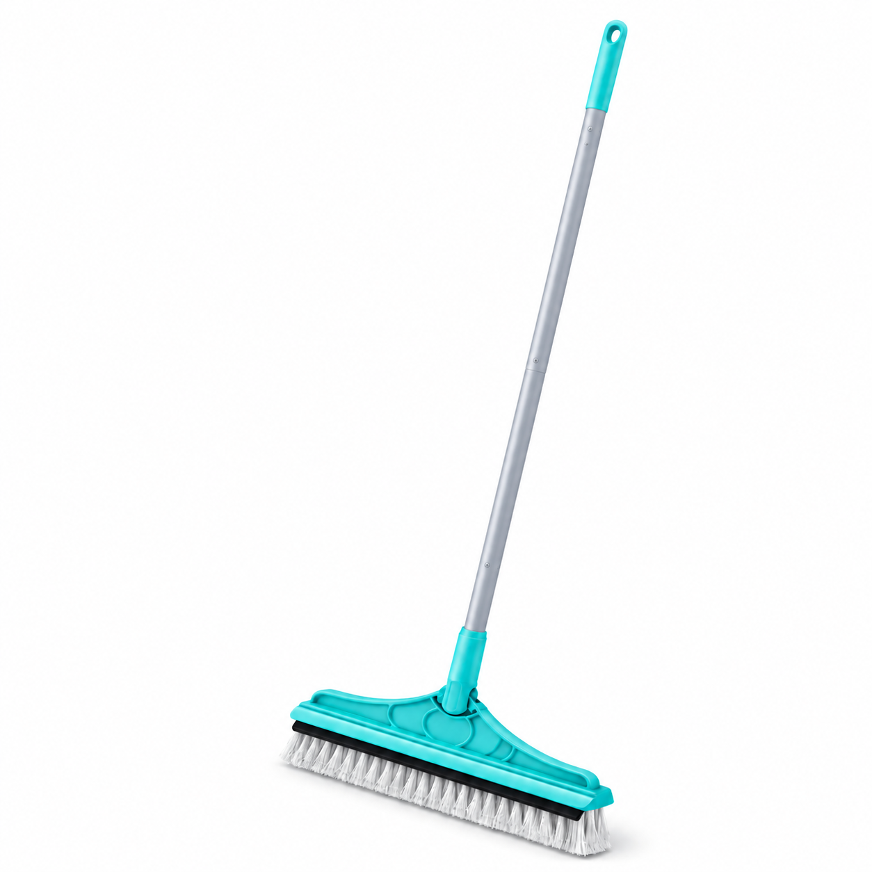 Zidello 2-in-1 Floor Scrubber Brush & Rubber Wiper for Tiles & Bathrooms