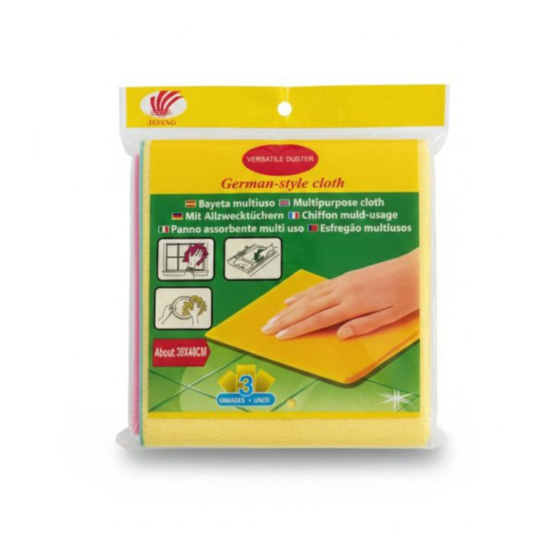 Zidello German Style Cleaning Cloth – reusable, highly absorbent, and lint-free cleaning cloth ideal for kitchen, bathroom, glass, and car care. 