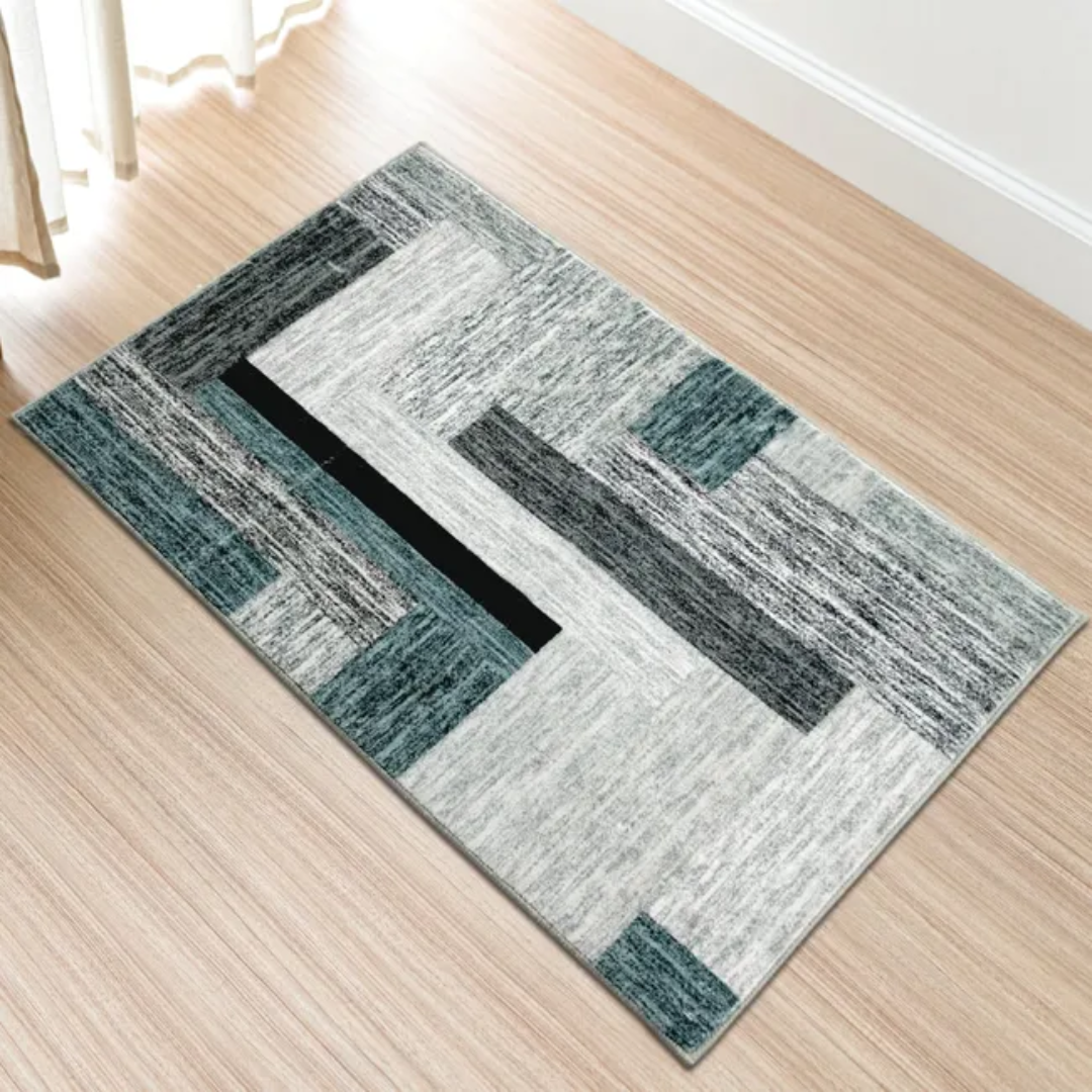 Zidello large non-slip  door mat with vibrant design, ideal for bathroom, kitchen, and indoor entryway use, featuring durable material and anti-skid backing for safety and style.
