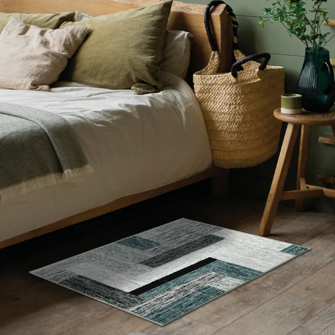 Zidello large non-slip  door mat with vibrant design, ideal for bathroom, kitchen, and indoor entryway use, featuring durable material and anti-skid backing for safety and style.