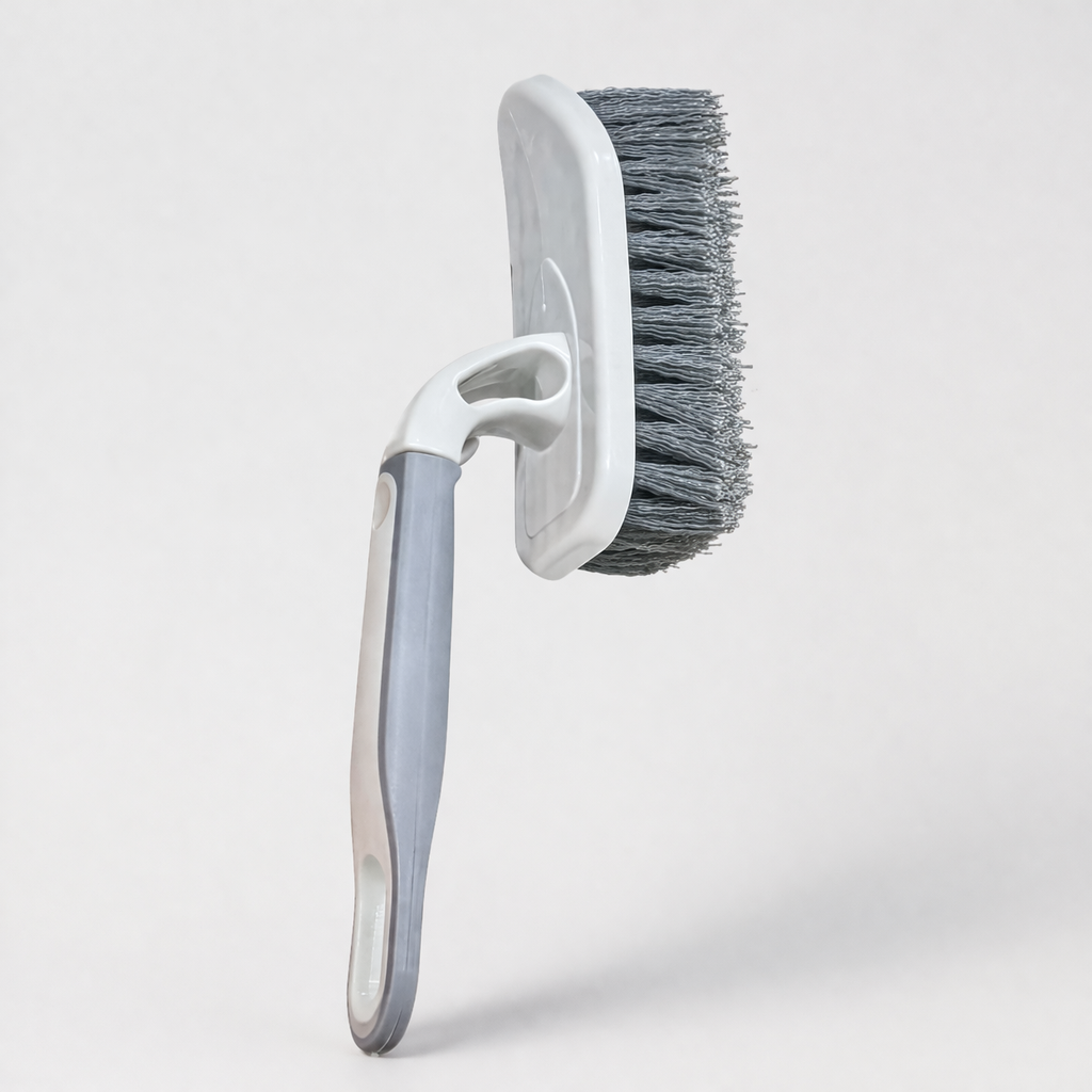 Zidello Long Handle Cleaning Brush with durable ergonomic grip and dense stiff bristles for deep cleaning tiles, floors, bathrooms, and hard-to-reach surfaces.
