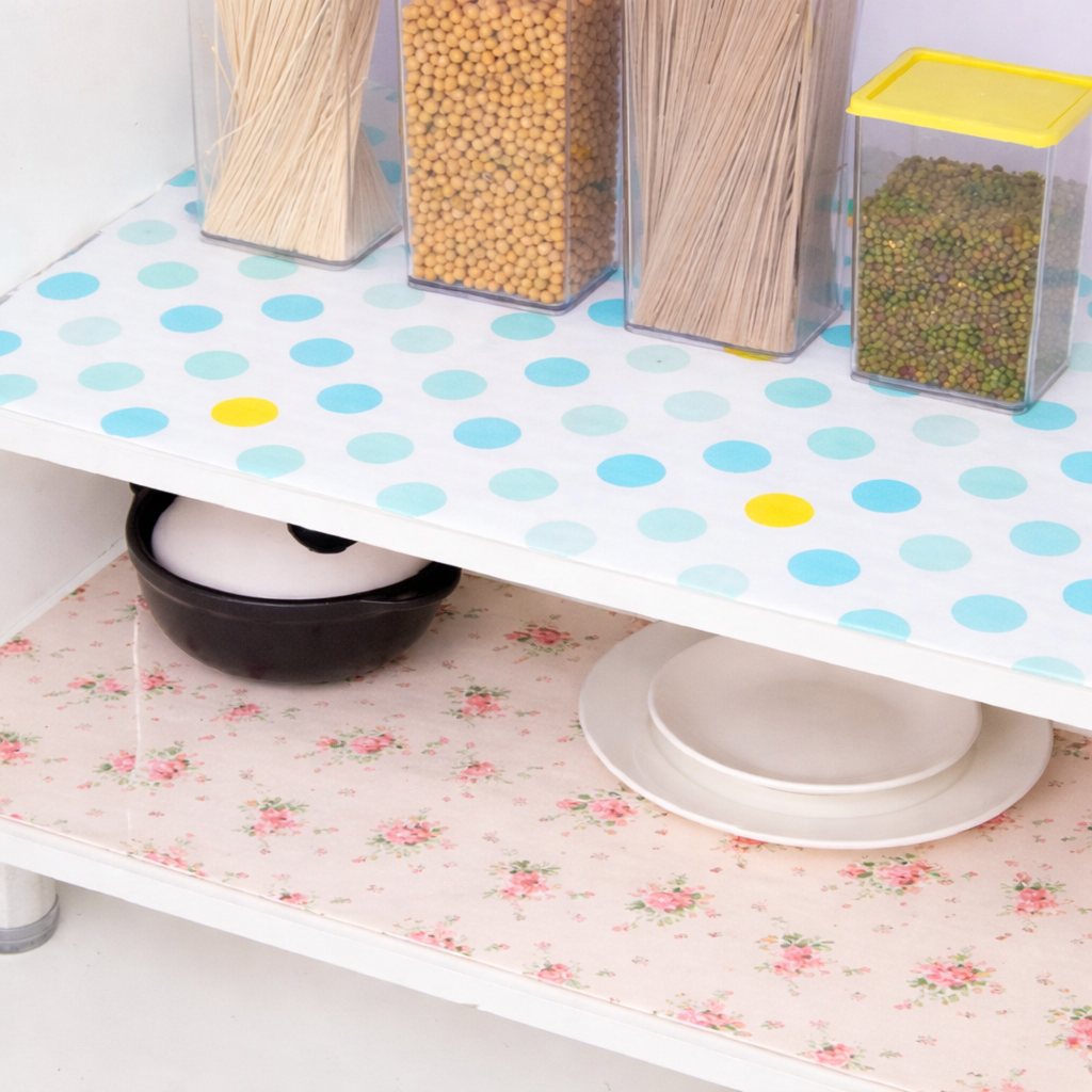 Zidello Moisture-Proof Kitchen Shelf Liner Fomic Sheet | Waterproof, Oil-Resistant & Easy-Clean Drawer Mat