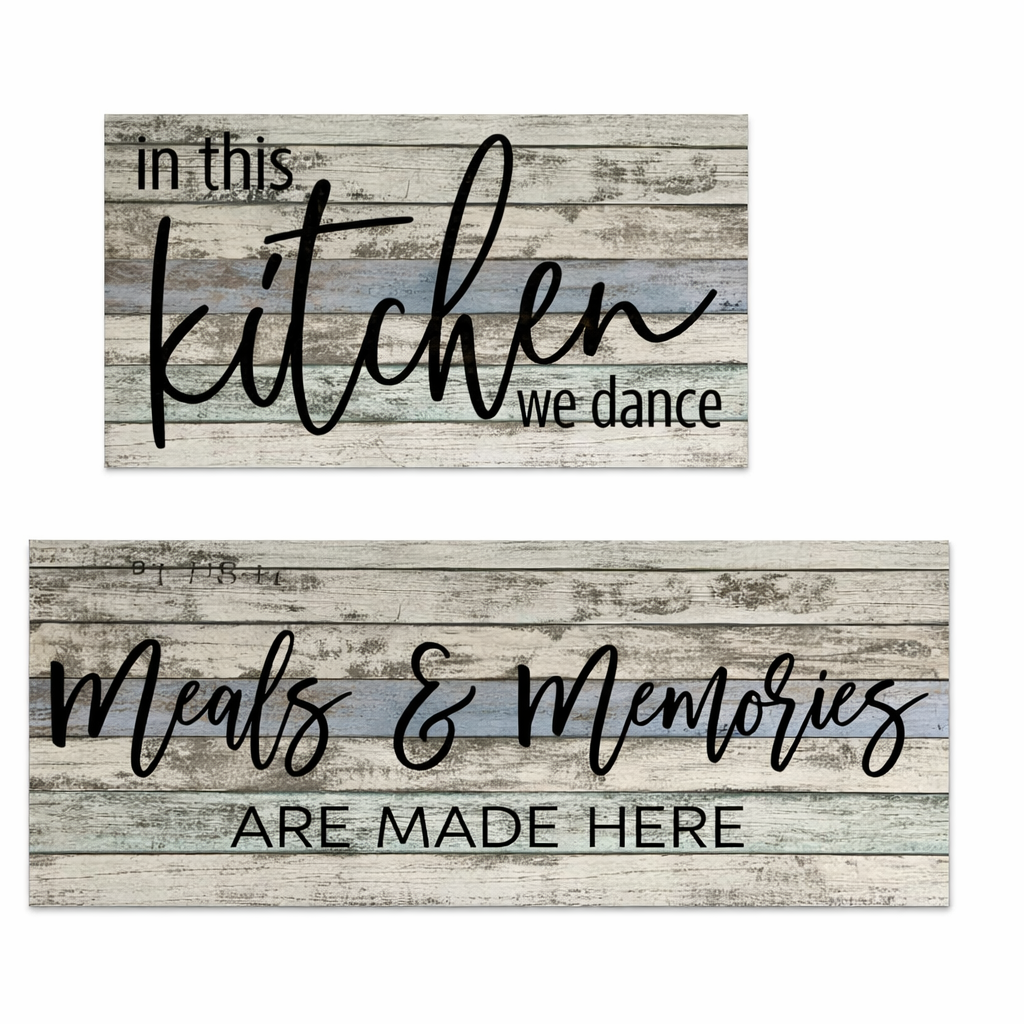 Zidello Premium Kitchen Runner Mat Set – Anti-Fatigue Foam, Easy-Clean Decorative Floor Mats