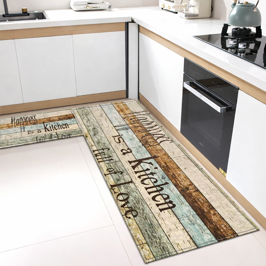 Zidello Premium Kitchen Runner Mat Set – Anti-Fatigue Foam, Easy-Clean Decorative Floor Mats