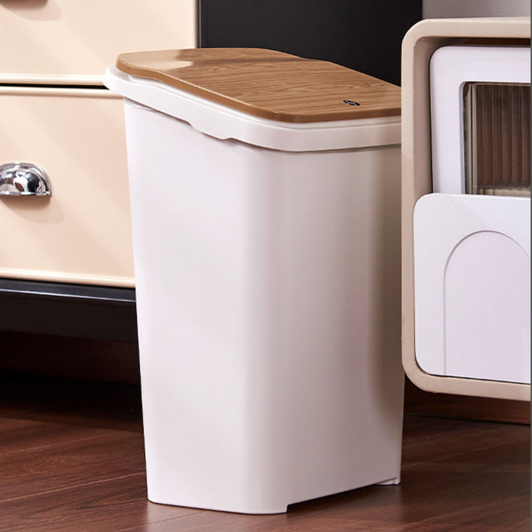 Zidello Wooden Trash Bin with Lid | Minimalist Dustbin for Kitchen, Bedroom & Office