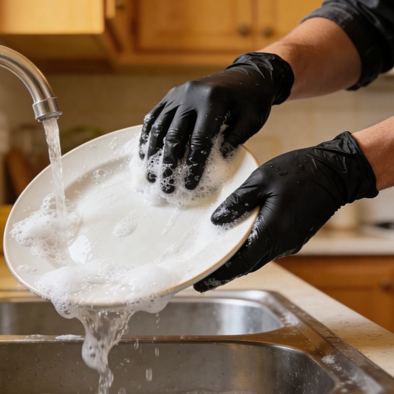 Zidello Heavy-Duty Household Gloves | Reusable Waterproof Cleaning Gloves for Kitchen, Bathroom & Laundry