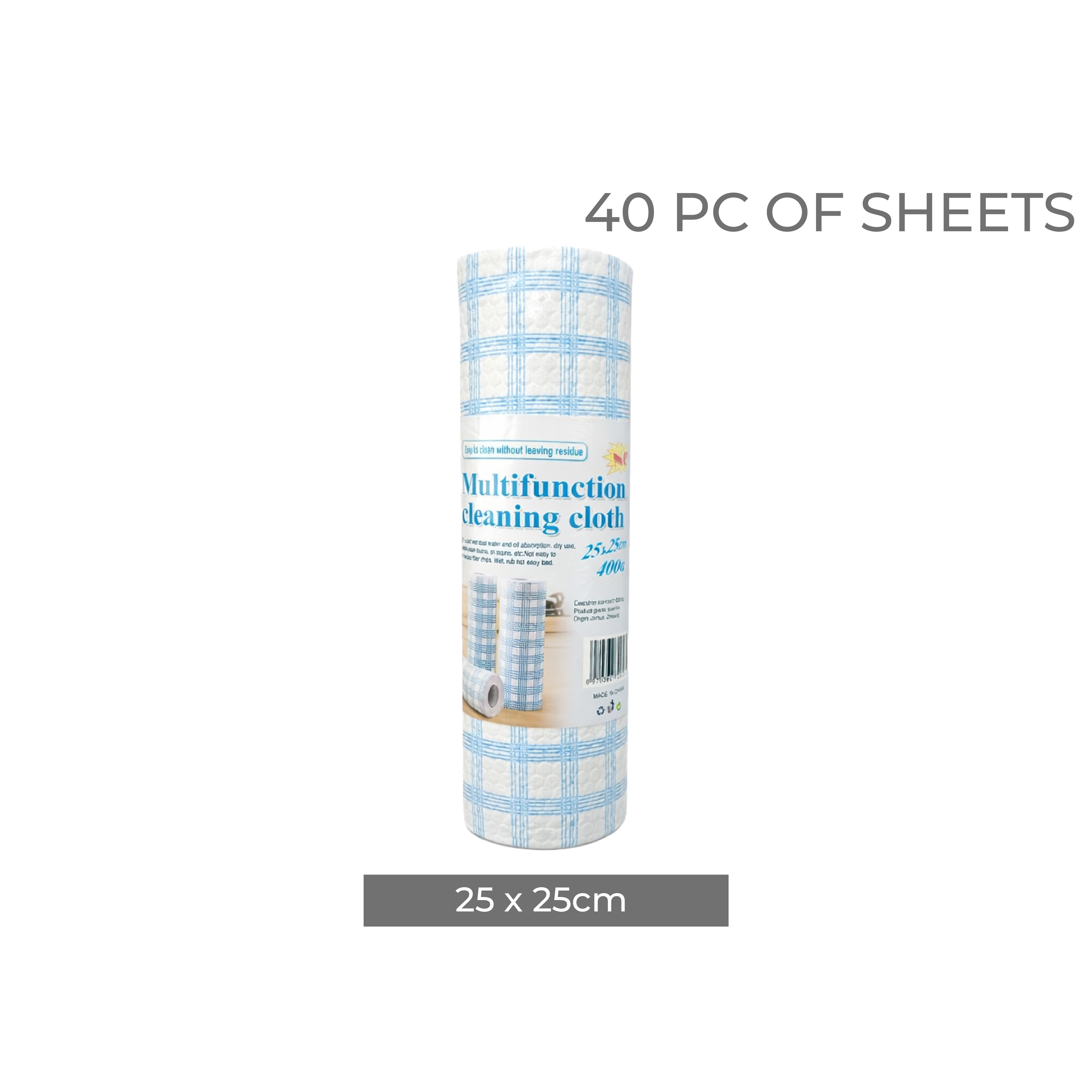 Zidello reusable kitchen cleaning wipes roll, multi-purpose heavy-duty washable sheets for dishes, countertops, and home cleaning