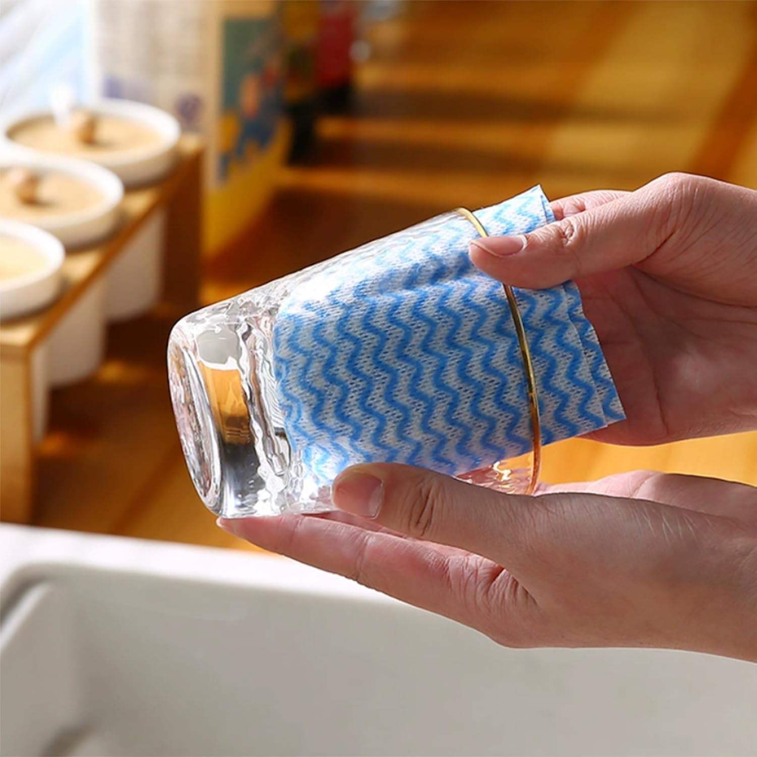 Zidello reusable kitchen cleaning wipes roll, multi-purpose heavy-duty washable sheets for dishes, countertops, and home cleaning