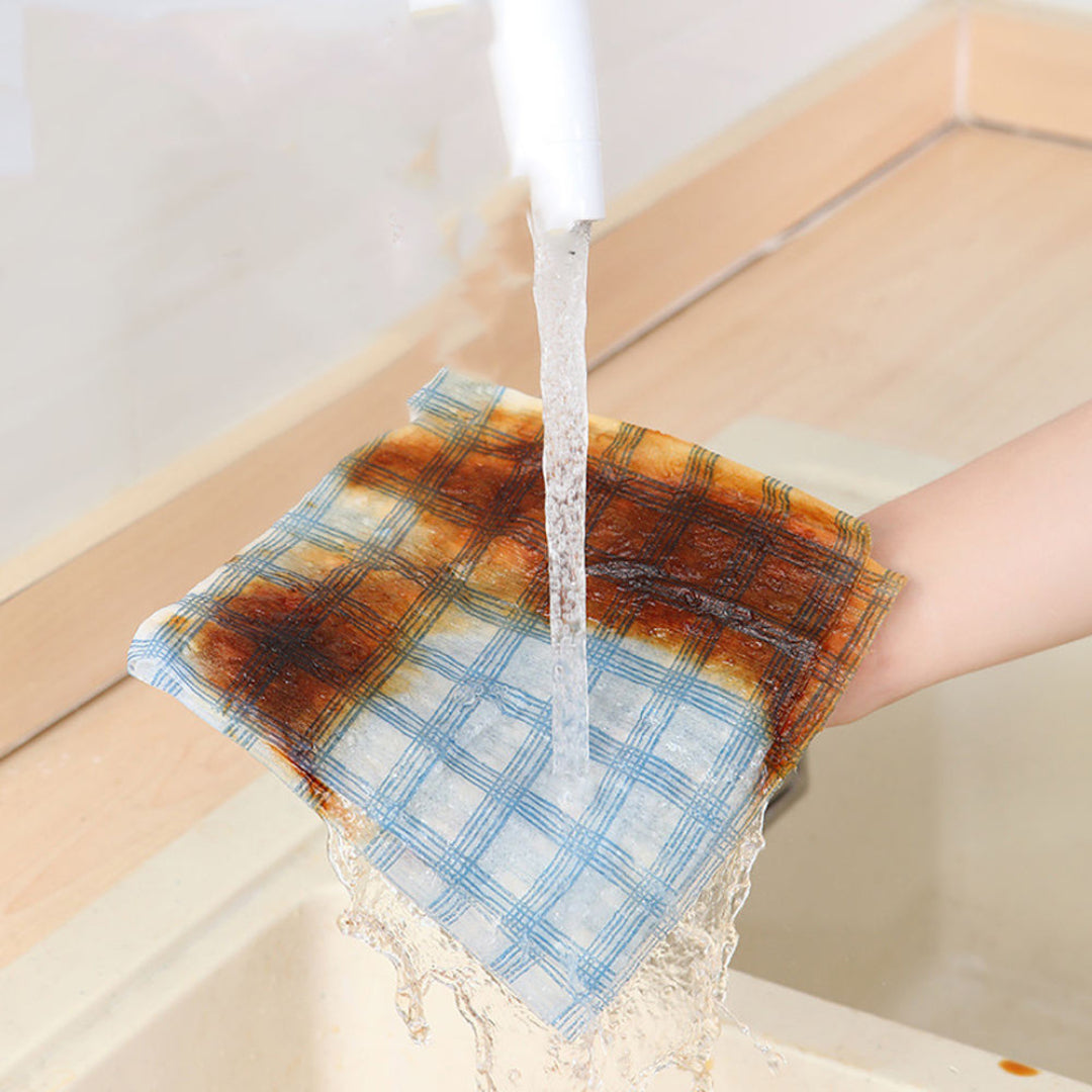 Zidello reusable kitchen cleaning wipes roll, multi-purpose heavy-duty washable sheets for dishes, countertops, and home cleaning