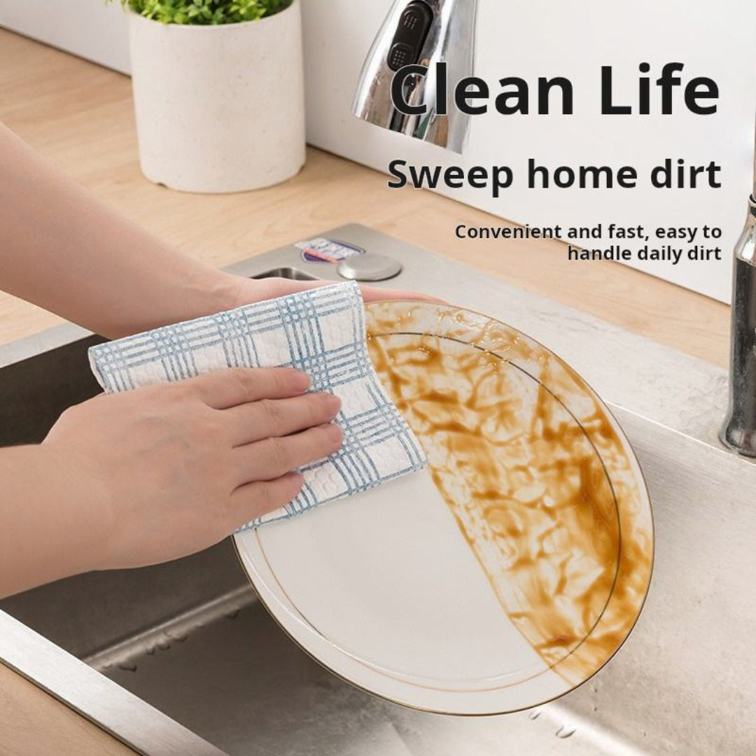 Zidello reusable kitchen cleaning wipes roll, multi-purpose heavy-duty washable sheets for dishes, countertops, and home cleaning