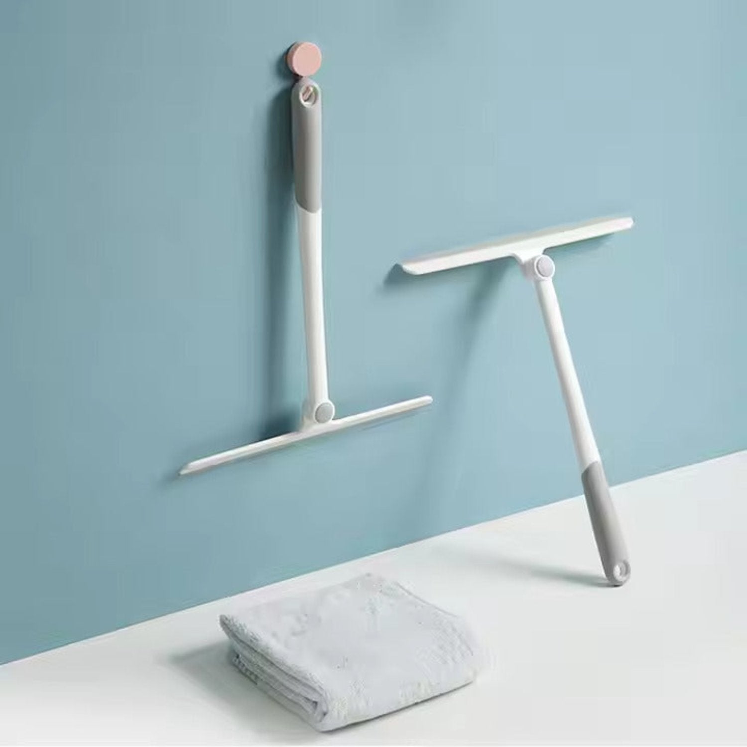 Zidello Rotating Glass Cleaning Tool – Silicone Blade Window and Mirror Squeegee for Streak-Free Cleaning