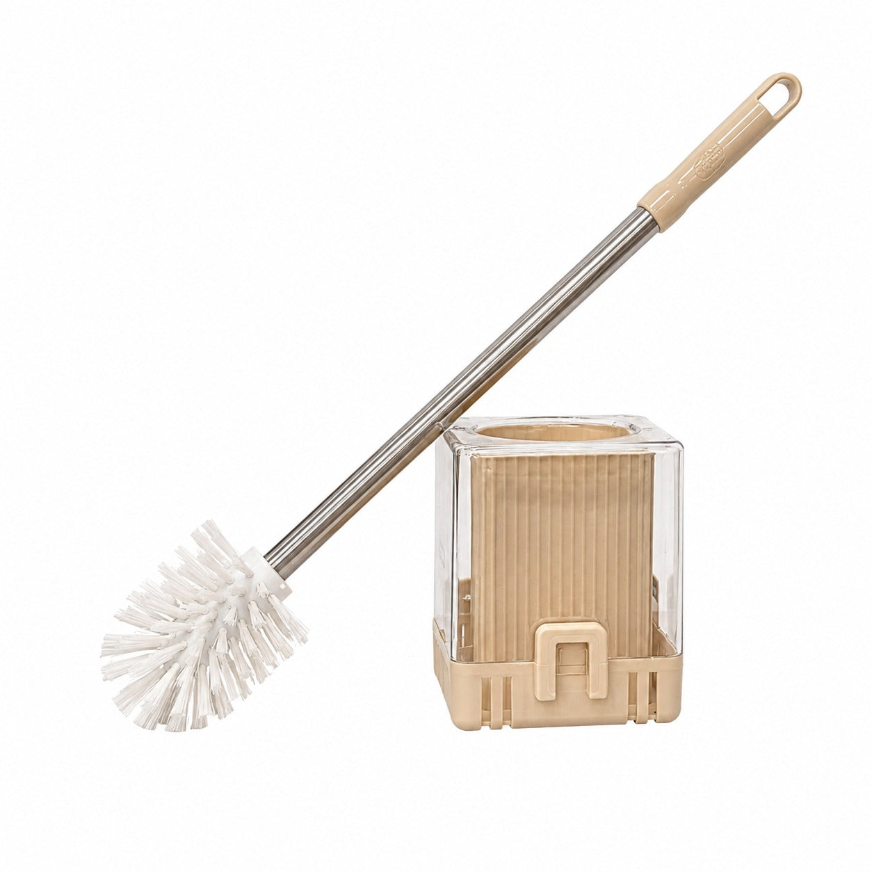 Zidello Toilet Brush with Caddy – Long Handle Bathroom Toilet Cleaning Brush