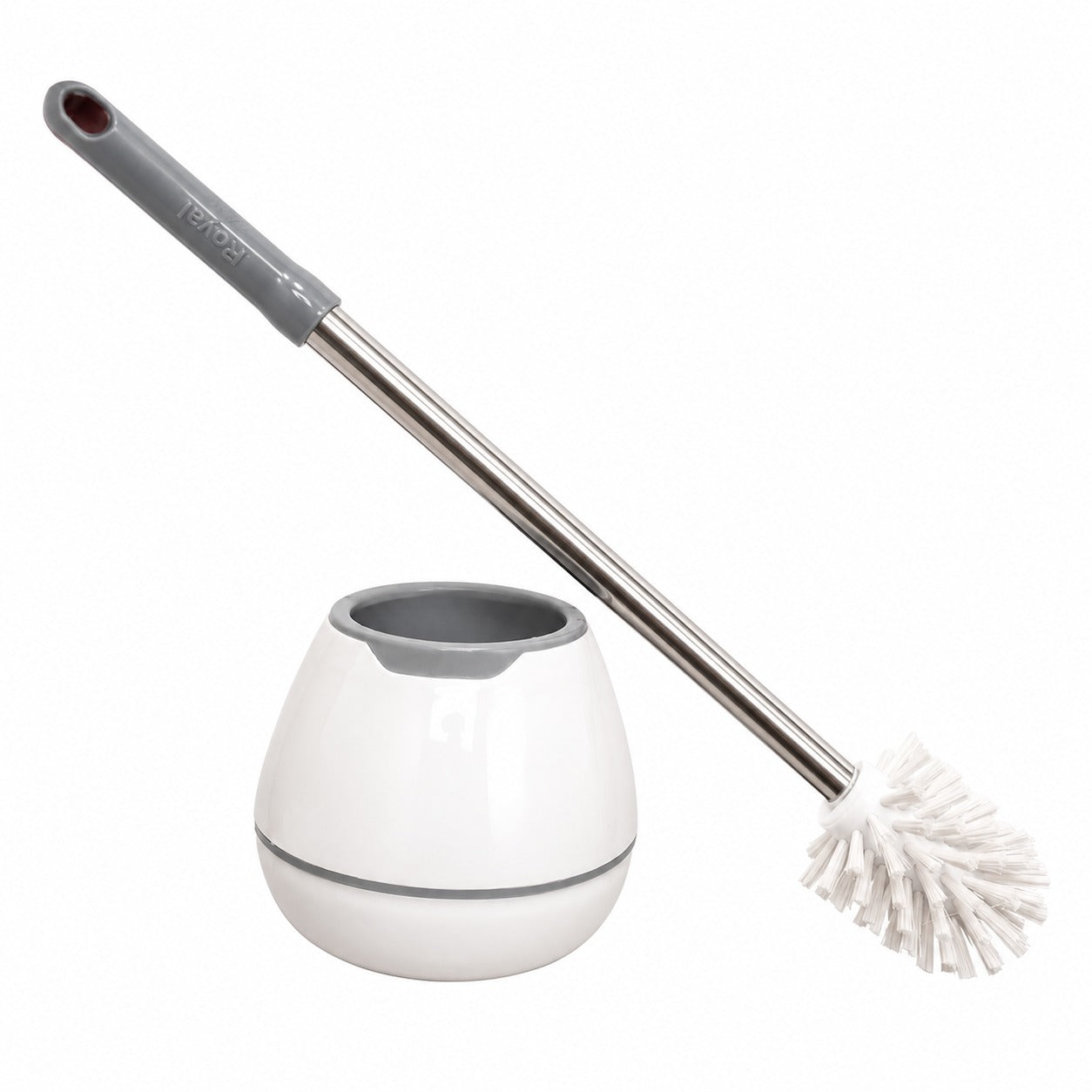Zidello Toilet Brush with Caddy – Long Handle Bathroom Toilet Cleaning Brush