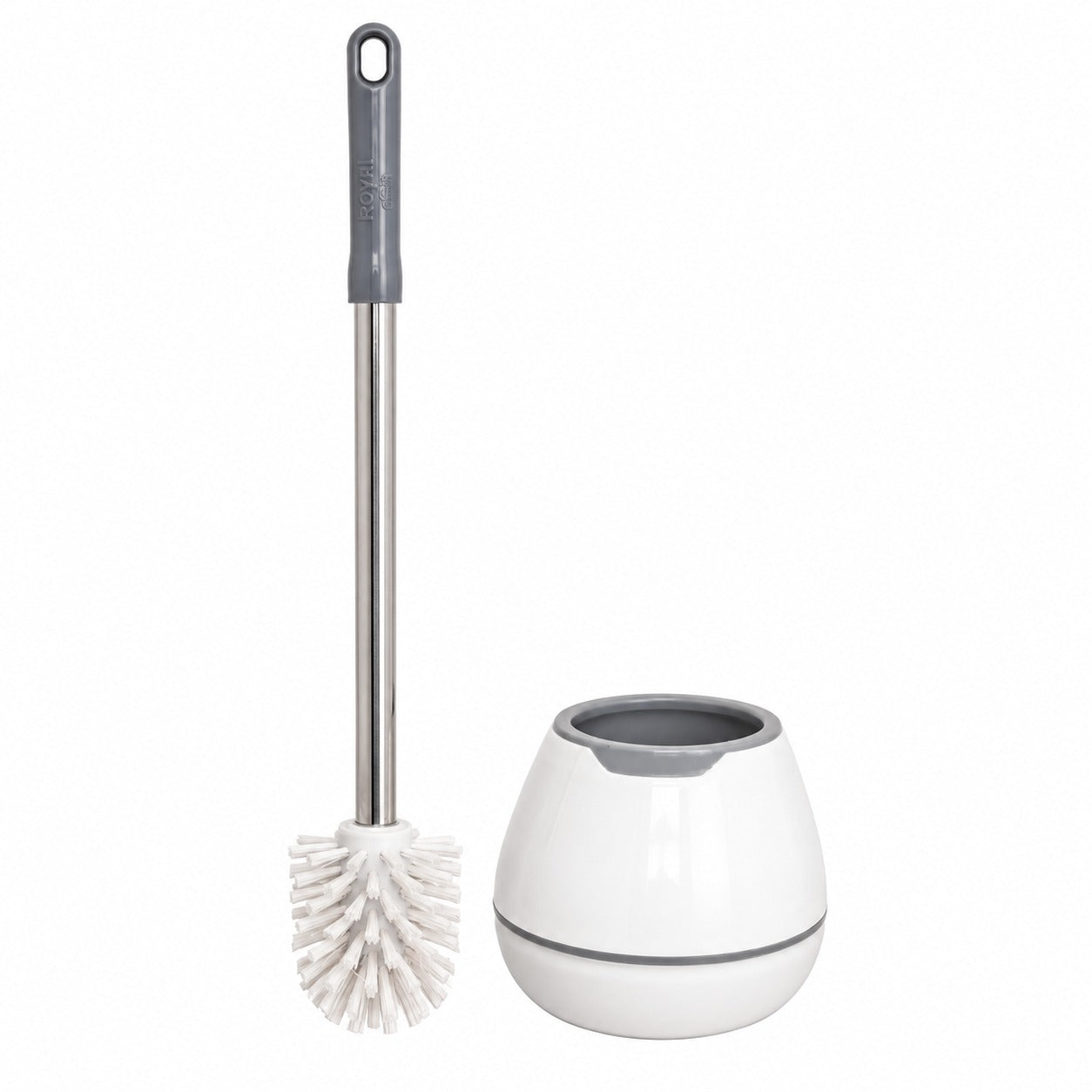 Zidello Toilet Brush with Caddy – Long Handle Bathroom Toilet Cleaning Brush