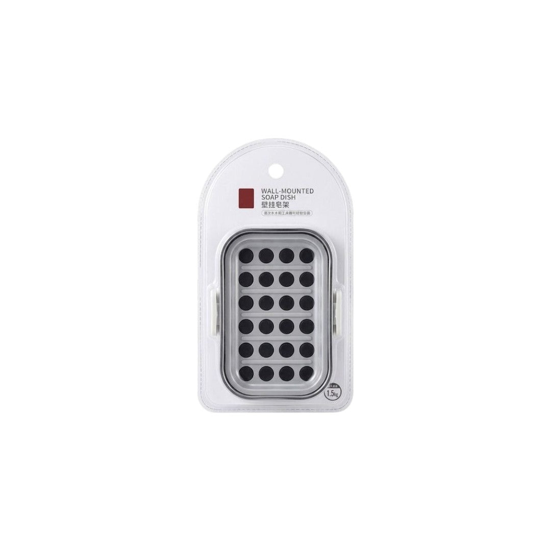 Zidello Wall Mounted Self-Draining Soap Dish with Strong Adhesive for Bathroom, Kitchen & Shower