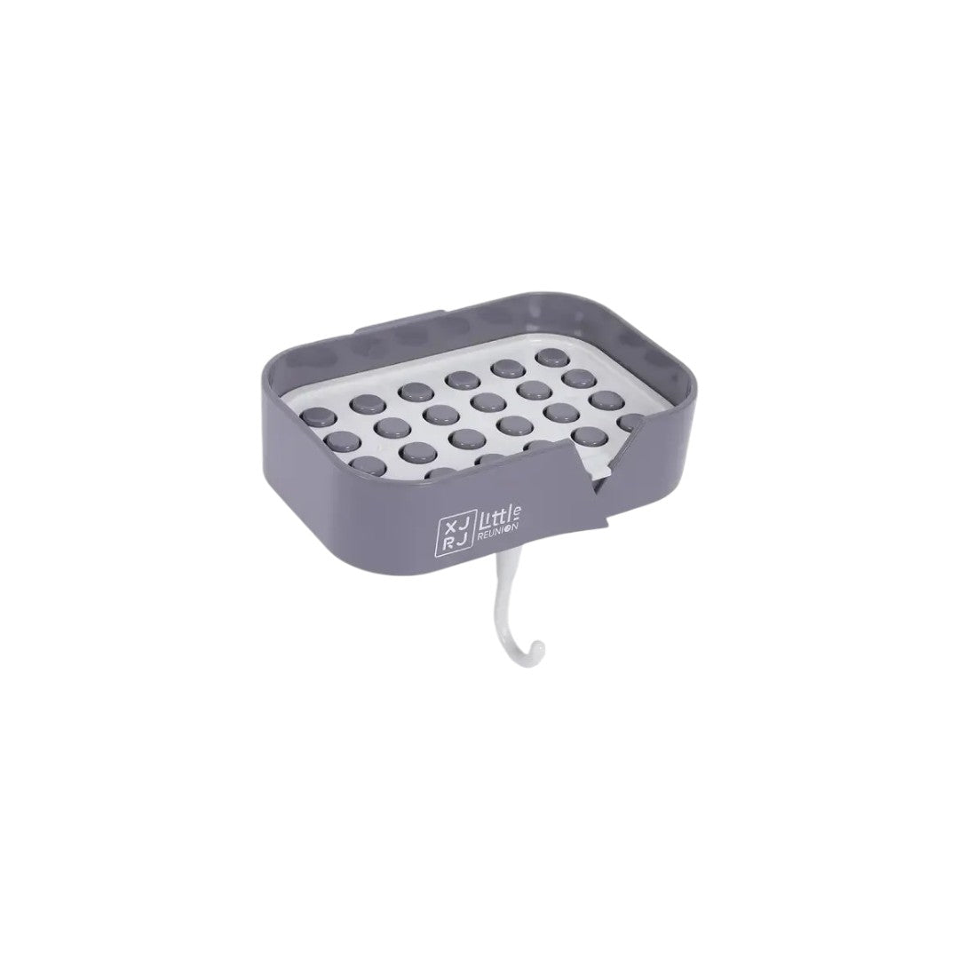 Zidello Wall Mounted Self-Draining Soap Dish with Strong Adhesive for Bathroom, Kitchen & Shower