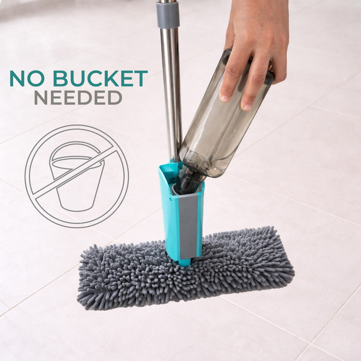 Zidello Flip Spray Mop – Dual-Sided Microfiber Floor Mop with Built-In