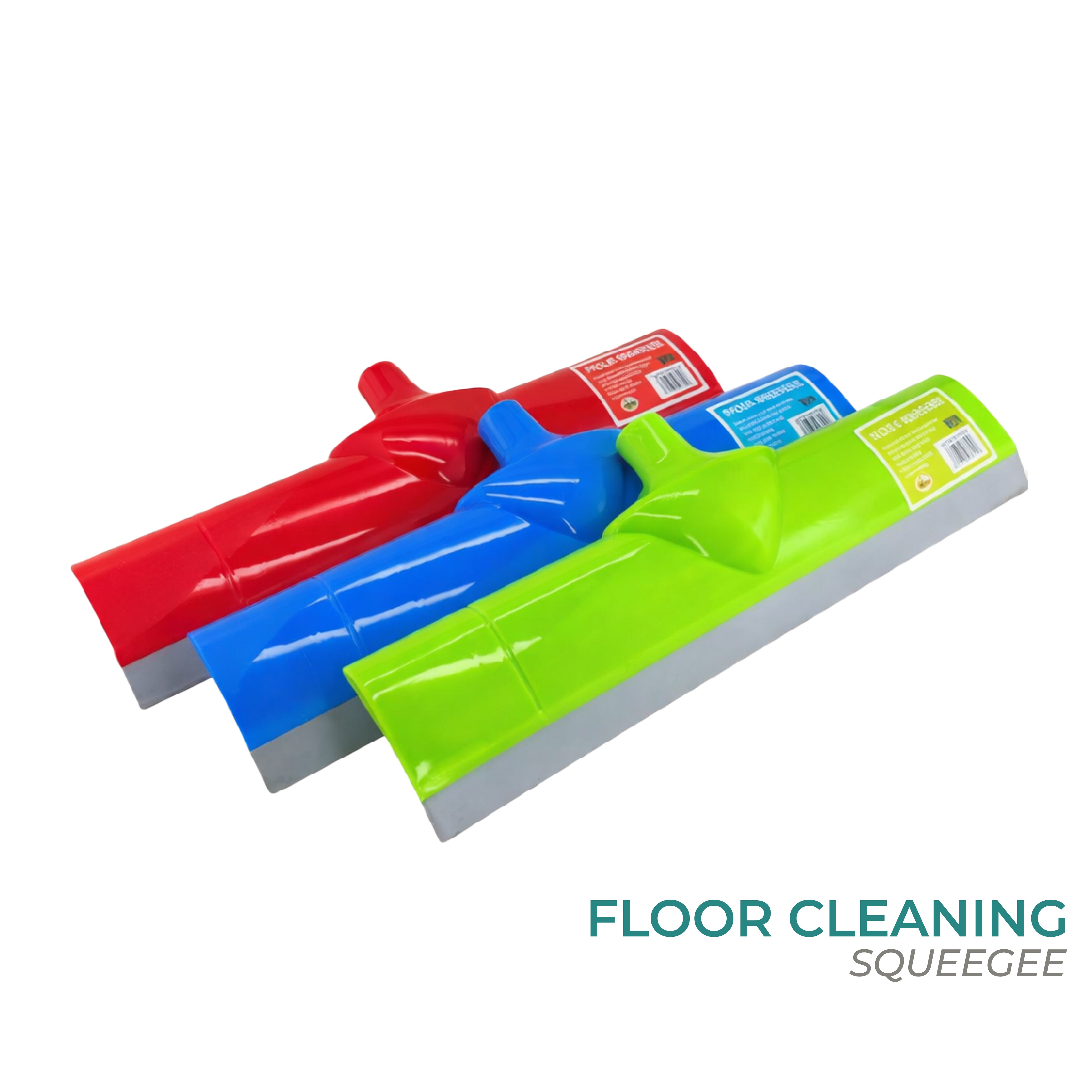 Zidello floor cleaning squeegee with ergonomic handle and wide rubber blade for efficient water removal