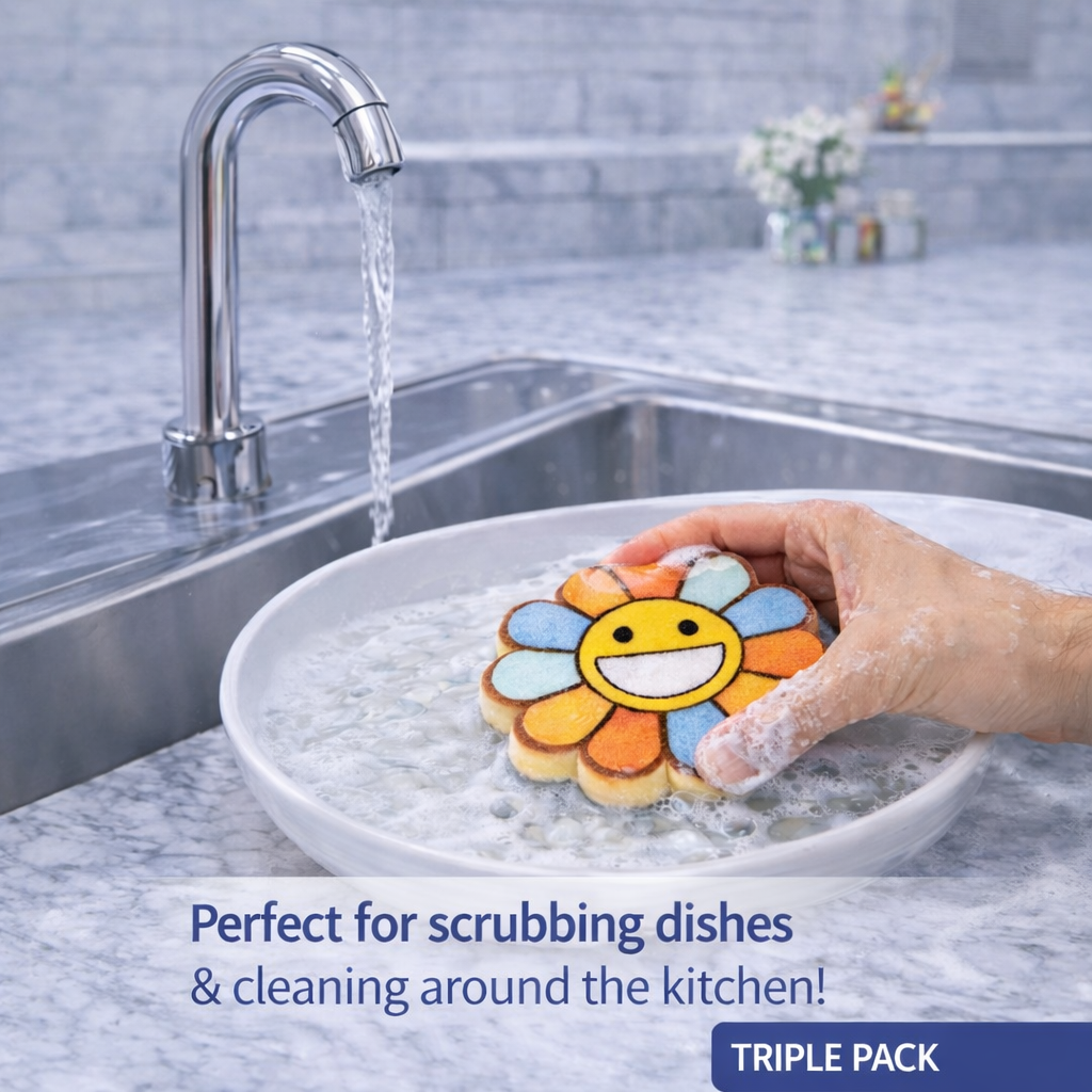 Zidello soft non-scratch cleaning sponges and scourers for kitchen dishwashing and gentle surface cleaning