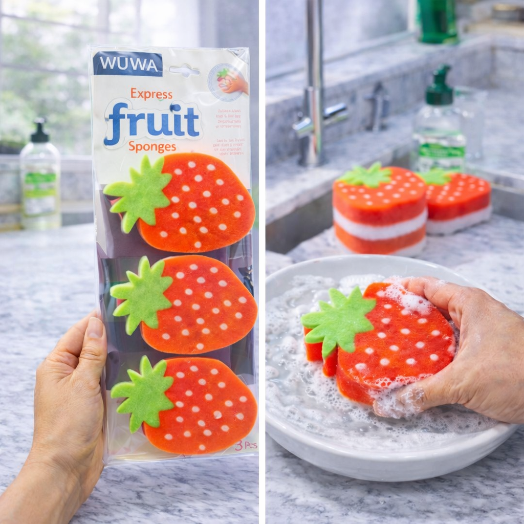 Zidello soft non-scratch cleaning sponges and scourers for kitchen dishwashing and gentle surface cleaning